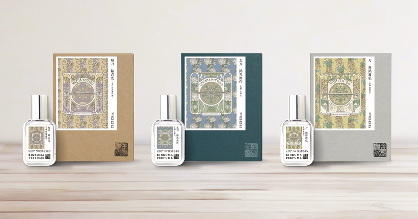 前田育徳会×マルイ×金熊香水 刀剣コラボ香水 前田藤四郎・大典太光世・富田江